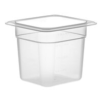 Cambro 66PP190 1/6 Size Translucent Polypropylene Food Pan - 6" Deep