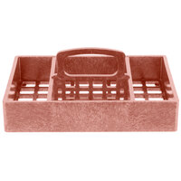 HS Inc. HS1046 7" x 10" Paprika Polyethylene 4 Bin Tabletop Condiment Organizer   - 12/Case