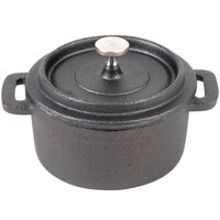 American Metalcraft CIPR42 9 oz. Pre-Seasoned Mini Cast Iron Pot with Cover