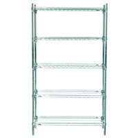 Metro 5A347K3 Stationary Super Erecta Adjustable 2 Series Metroseal 3 Wire Shelving Unit - 18" x 42" x 74"