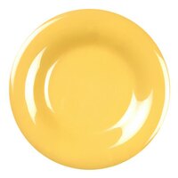 Thunder Group CR006YW 6 1/2" Yellow Wide Rim Melamine Plate - 12/Pack