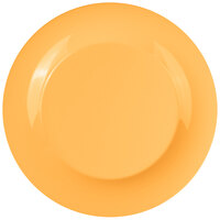 GET WP-12-TY Diamond Mardi Gras 12" Tropical Yellow Wide Rim Round Melamine Plate - 12/Case