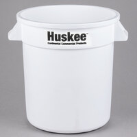 Continental 1001WH Huskee 10 Gallon White Round Trash Can