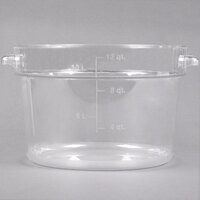 Carlisle 12 Qt. Clear Round Polycarbonate Food Storage Container