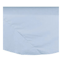 Intedge 64" Round Light Blue Seamed 65/35 Poly/Cotton Blend Hemmed Cloth Table Cover