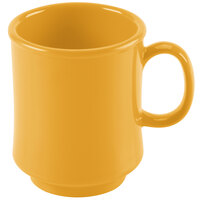 GET TM-1308-TY Diamond Mardi Gras 8 oz. Tropical Yellow Tritan™ Mug - 24/Case