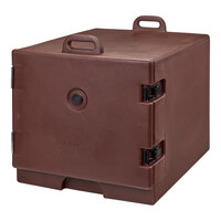 Cambro 1826MTC131 Camcarrier Dark Brown Front Loading Insulated Tray / Sheet Pan Carrier for Full Size Pans