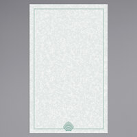 Choice 8 1/2" x 14" Menu Paper - Green Shell Border - 100/Pack