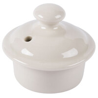 Hall China from Steelite International HL210CWHA Ivory (American White) Boston Teapot Replacement Lid - 12/Case