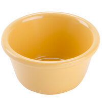 GET RM-400-TY Diamond Mardi Gras 4 oz. Tropical Yellow Melamine Ramekin - 48/Case