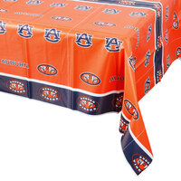 Creative Converting 724830 54" x 108" Auburn University Plastic Table Cover - 12/Case