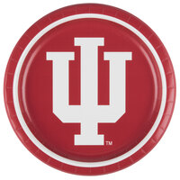 Creative Converting 424924 9" Indiana University Paper Plate - 96/Case