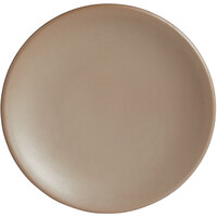 Libbey DRI-2-S Driftstone 9" Sand Satin Matte Porcelain Coupe Plate - 12/Case