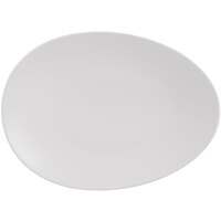 Libbey DRI-8-D Driftstone 13 3/4" x 10 1/8" Driftwood Satin Matte Organic Porcelain Coupe Plate - 12/Case