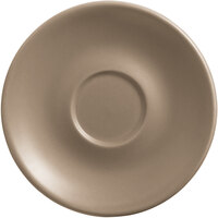 Libbey DRI-14-S Driftstone 6" Sand Satin Matte Porcelain Saucer - 24/Case