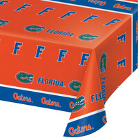 Creative Converting 724698 54" x 108" University of Florida Plastic Table Cover - 12/Case