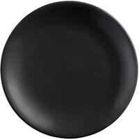 Libbey DRI-3-O Driftstone 11" Onyx Satin Matte Porcelain Coupe Plate - 12/Case