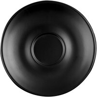 Libbey DRI-14-O Driftstone 6" Onyx Satin Matte Porcelain Saucer - 24/Case