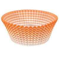 Ateco 1 15/16" x 1 1/4" Orange Striped Baking Cups - 200/Box