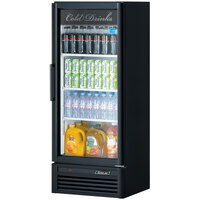 Turbo Air TGM-12SD-B-N6 Super Deluxe Series 26" Black Single Glass Door Refrigerated Merchandiser