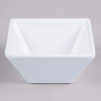 Elite Global Solutions DB3SQ-W Squared 3 oz. White Square Melamine Bowl - 6/Case