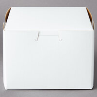 5 1/2" x 5 1/2" x 4" White Customizable Cake / Bakery Box - 250/Bundle