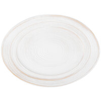 Elite Global Solutions M16512OVST-OWD Della Terra Melamine Stoneware 16 1/2" x 12" Off White Irregular Oval Serving Dish