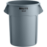 Rubbermaid FG265500GRAY BRUTE 55 Gallon Gray Round Trash Can