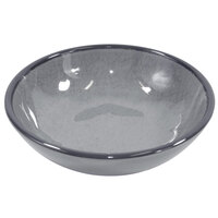 Elite Global Solutions DB51M Mojave Vintage California 10 oz. Gray Small Round Crackle Bowl - 6/Case