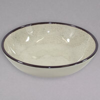 Elite Global Solutions DB8225M Mojave Vintage California 32 oz. Vanilla Round Crackle Bowl - 6/Case