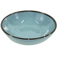 Elite Global Solutions DB51M Mojave Vintage California 10 oz. Cameo Blue Small Round Crackle Bowl - 6/Case