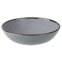 Elite Global Solutions DB8225M Mojave Vintage California 32 oz. Gray Round Crackle Bowl - 6/Case