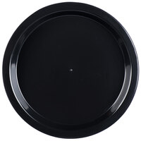 Fineline HR12PP.BK ReForm 12" Black High Rim Plastic Catering Tray - 25/Case