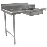 Eagle Group SDTL-48-16/3-NSB 48" Left Side 16 Gauge 304 Series Stainless Steel Soil Dish Table