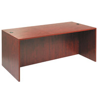 Alera ALEVA217236MC Valencia 71" x 35 1/2" Medium Cherry Straight Front Desk Shell