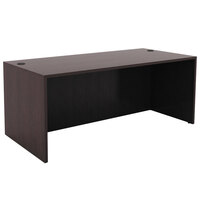 Alera ALEVA216630ES Valencia 65" x 29 1/2" Espresso Straight Front Desk Shell