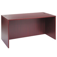 Alera ALEVA216030MY Valencia 59 1/8" x 29 1/2" Mahogany Straight Desk Shell