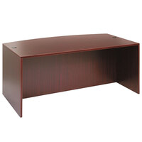 Alera ALEVA227236MY Valencia 71" x 41 3/8" Mahogany Bow Front Desk Shell