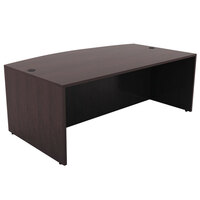 Alera ALEVA227236ES Valencia 71" x 41 3/8" Espresso Bow Front Desk Shell