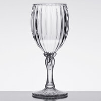 GET SW-1422-1-SAN-CL 8 oz. Customizable SAN Plastic Fluted Wine Glass - 24/Case