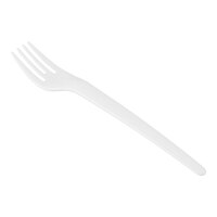 Eco-Products EP-S012 Plantware 6" White Compostable CPLA Plastic Fork - 1,000/Case