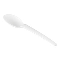 Eco-Products EP-S013 Plantware 6" White Compostable CPLA Plastic Spoon - 1,000/Case
