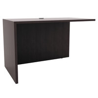 Alera ALEVA354224ES Valencia 42" x 23 5/8" Espresso Reversible Return / Bridge Shell