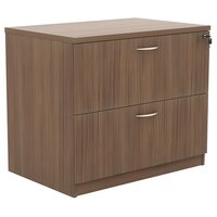 Alera ALEVA513622WA Valencia Walnut Two-Drawer Laminate Lateral File Cabinet - 34" x 22 3/4" x 29 1/2"