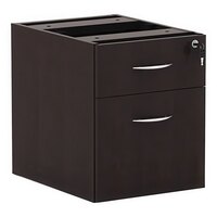 Alera ALEVA552222ES Valencia Espresso Two-Drawer Full Pedestal - 15 5/8" x 20 1/2" x 19 1/4"