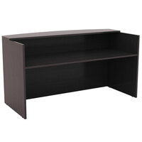 Alera ALEVA327236ES Valencia 71" x 35 1/2" Espresso Reception Desk with Counter