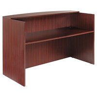 Alera ALEVA327236MY Valencia 71" x 35 1/2" Mahogany Reception Desk with Counter