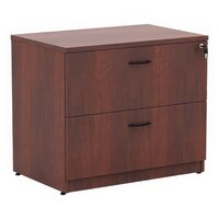 Alera ALEVA513622MC Valencia Medium Cherry Two-Drawer Laminate Lateral File Cabinet - 34" x 22 3/4" x 29 1/2"