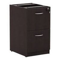 Alera ALEVA542822ES Valencia Espresso Two-Drawer Full Pedestal - 15 5/8" x 20 1/2" x 28 1/2"