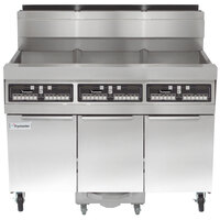 Frymaster SCFHD360G 240 lb. 3 Unit Liquid Propane Floor Fryer System with CM3.5 Controls and Filtration System - 375,000 BTU